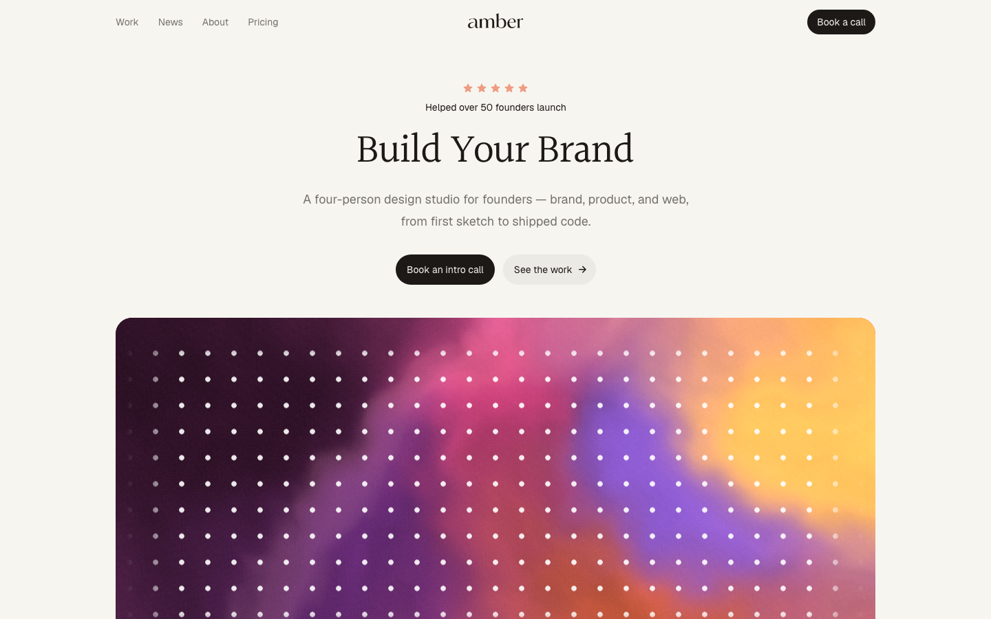 Amber template — live preview