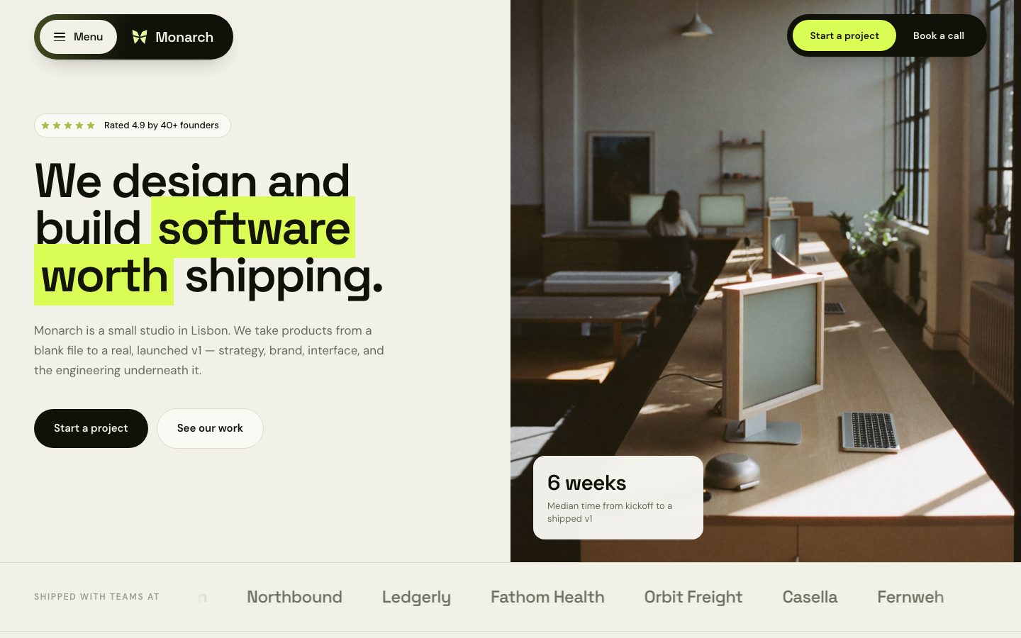 Monarch template — live preview